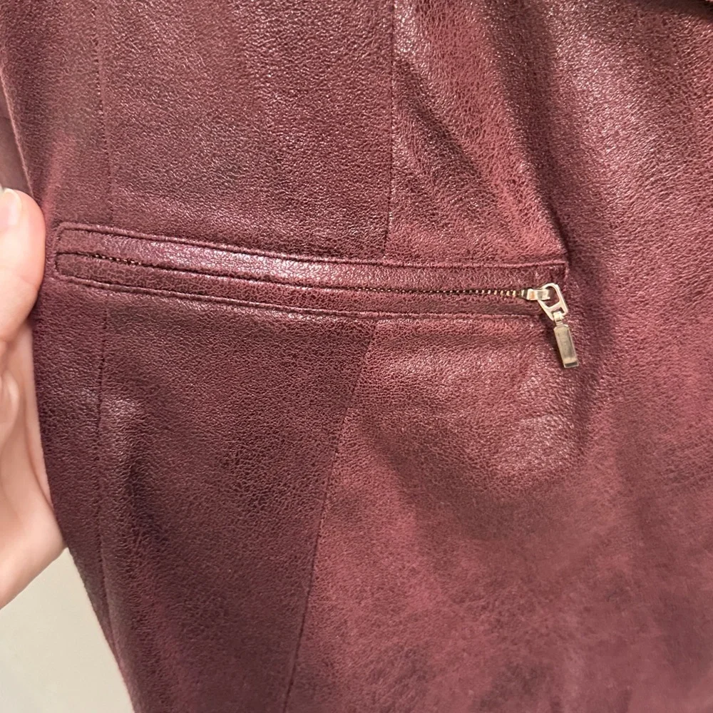 Women’s Worthington Deep Burgundy Open Drape Blazer. Size S - Picture 8 of 10